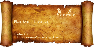 Marker Laura névjegykártya